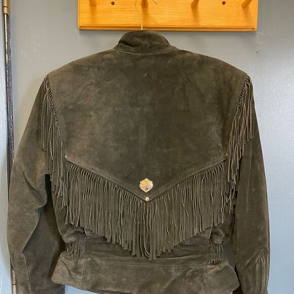 Harley Davidson Suede Fringe Unisex Jacket - Picture 2 of 10